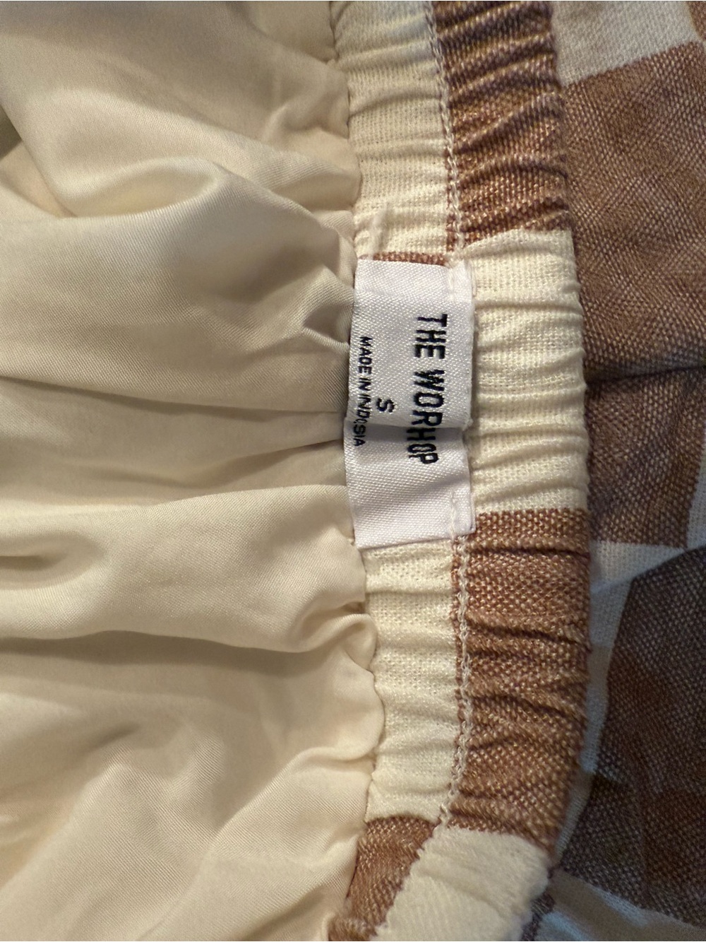 Workshop Republic Clothing Cream and Brown MATCHING SET - Picture 4 of 5